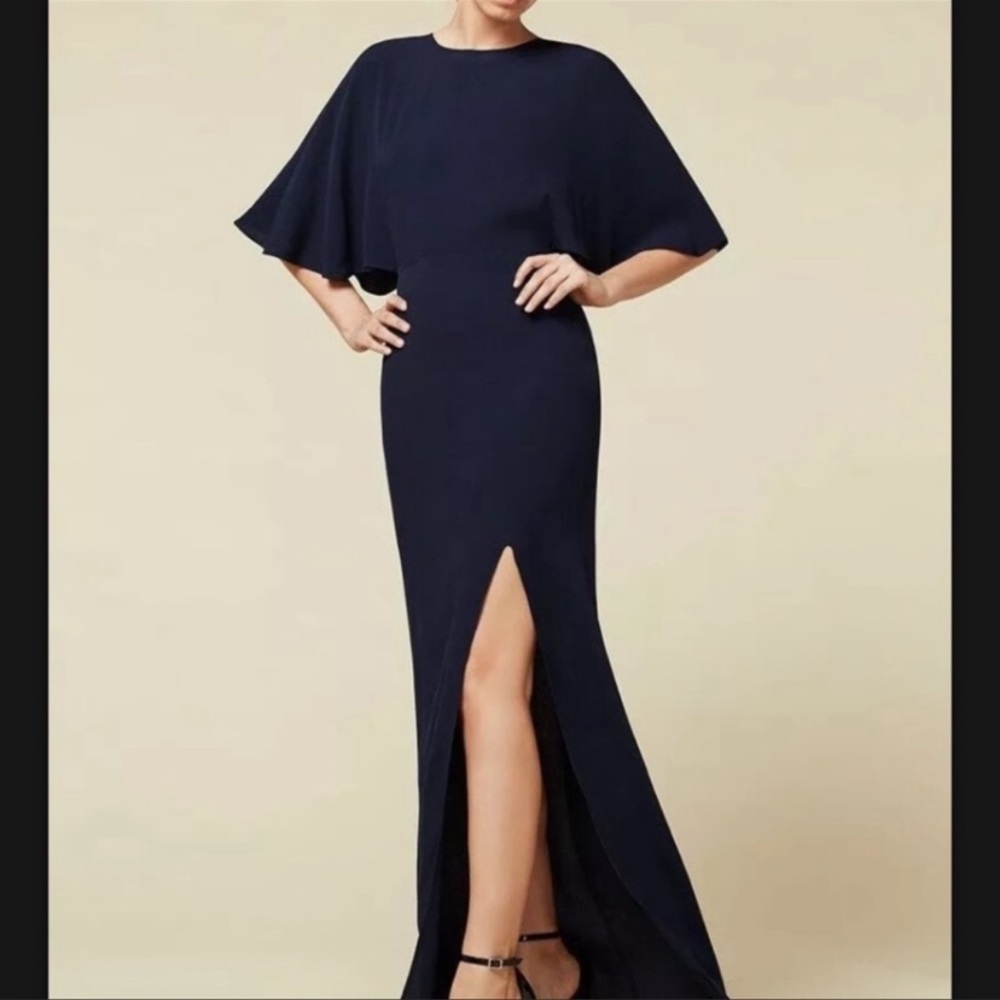 Reformation Escala Maxi Dress, Navy Blue, Size 4